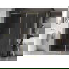Paroi de douche Mexen Kioto-F Walk-in avec cadre 150 x 100 cm, transparent 8 mm, or brossé - 800-150-202-04-55-100