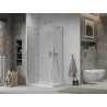 Mexen Lima cabine de douche pliante 80 x 90 cm, transparent, chrome + bac Flat - 856-080-090-01-00-4010