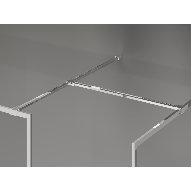 Mexen Kioto-F paroi de douche Walk-in avec cadre 130 x 110 cm, transparent 8 mm, chrome - 800-130-202-04-00-110