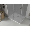 Mexen Lima cabine de douche repliable 100 x 120 cm, graphite, chrome + receveur Flat, blanc - 856-100-120-01-40-4010
