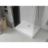 Mexen Lima cabine de douche repliable 100 x 120 cm, graphite, chrome + receveur Flat, blanc - 856-100-120-01-40-4010