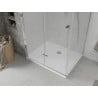 Mexen Lima cabine de douche pliante 90 x 80 cm, transparent, chrome + receveur Flat - 856-090-080-01-00-4010
