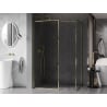 Mexen Kioto-F paroi de douche Walk-in avec cadre 180 x 85 cm, transparent 8 mm, doré - 800-180-202-04-50-085