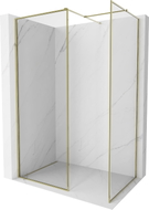 Mexen Kioto-F cloison de douche Walk-in avec cadre 145 x 90 cm, transparent 8 mm, doré - 800-145-202-04-50-090