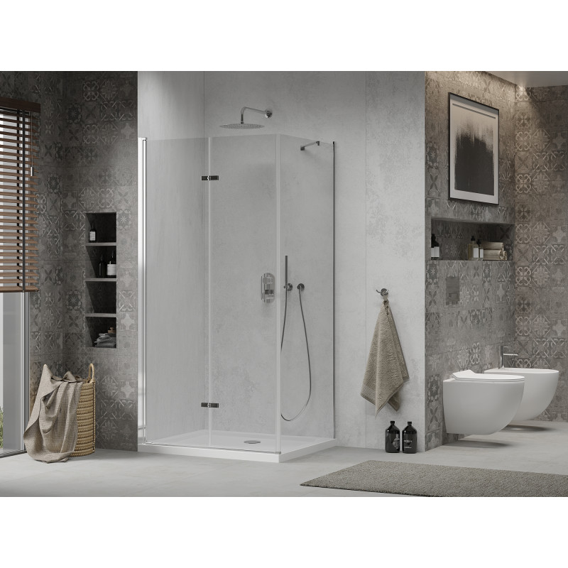 Mexen Lima cabine de douche pliante 110 x 70 cm, transparente, chrome + receveur plat - 856-110-070-01-00-4010