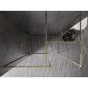 Mexen Kioto-F paroi de douche Walk-in avec cadre 140 x 100 cm, transparent 8 mm, doré - 800-140-202-04-50-100