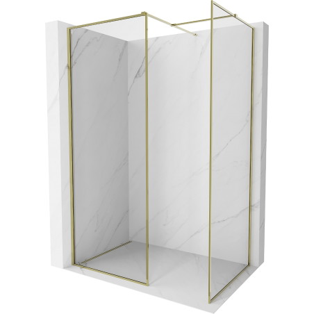 Mexen Kioto-F Paroi de douche Walk-in avec cadre 170 x 105 cm, transparent 8 mm, dorée - 800-170-202-04-50-105