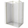 Mexen Kioto-F paroi de douche Walk-in avec cadre 125 x 110 cm, transparent 8 mm, doré - 800-125-202-04-50-110
