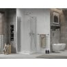 Mexen Lima cabine de douche pliante 70 x 70 cm, transparent, chrome + receveur Flat - 856-070-070-01-00-4010