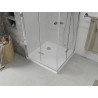 Mexen Lima Duo cabine de douche pliante 80 x 80 cm, transparent, chrome + receveur plat - 856-080-080-01-02-4010