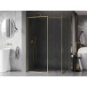 Mexen Kioto-F Paroi de douche Walk-in avec cadre 115 x 90 cm, transparent 8 mm, or brossé - 800-115-202-04-55-090