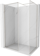 Mexen Kioto-F Paroi de douche Walk-in avec cadre 170 x 120 cm, transparent 8 mm, nickel brossé - 800-170-202-04-97-120
