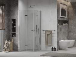 Mexen Lima Duo cabine de douche pliante 70 x 70 cm, transparent, chrome - 856-070-070-02-00