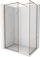 Mexen Kioto-F cloison de douche Walk-in avec cadre 155 x 80 cm, transparent 8 mm, or rose - 800-155-202-04-60-080