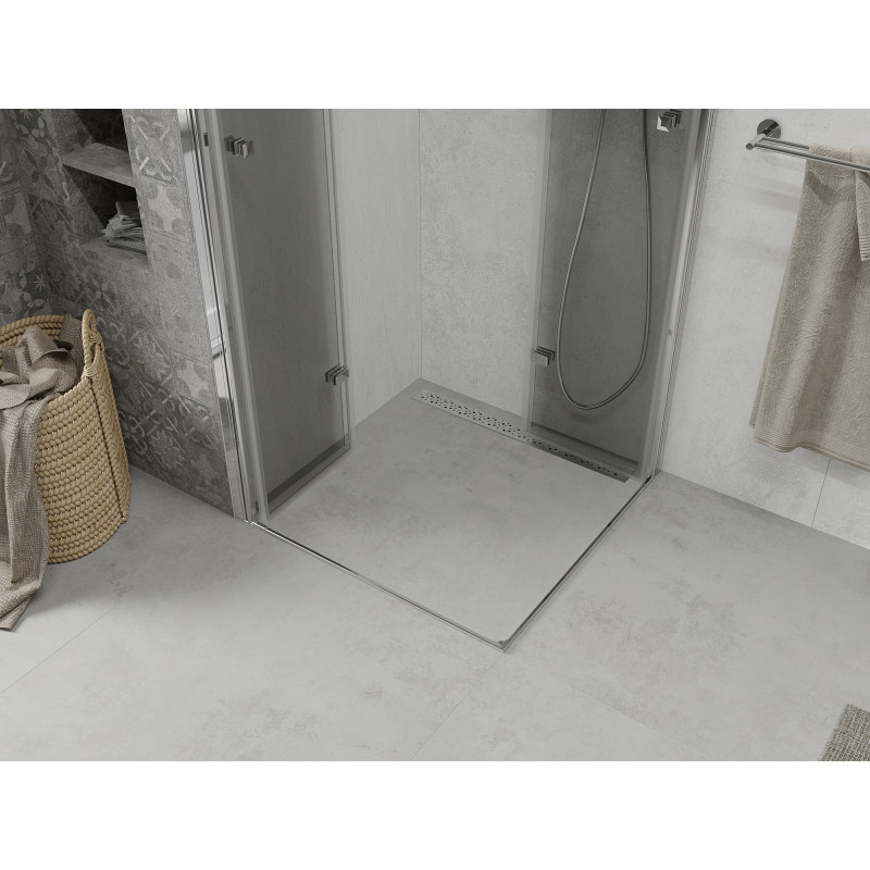 Mexen Lima Duo cabine de douche pliante 80 x 80 cm, transparent, chrom - 856-080-080-02-00