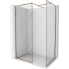 Mexen Kioto-F paroi de douche Walk-in avec cadre 100 x 85 cm, transparent 8 mm, or rose - 800-100-202-04-60-085