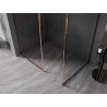 Mexen Kioto-F paroi de douche Walk-in avec cadre 100 x 85 cm, transparent 8 mm, or rose - 800-100-202-04-60-085