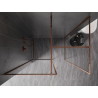 Mexen Kioto-F paroi de douche Walk-in avec cadre 100 x 85 cm, transparent 8 mm, or rose - 800-100-202-04-60-085