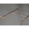 Mexen Kioto-F paroi de douche Walk-in avec cadre 100 x 85 cm, transparent 8 mm, or rose - 800-100-202-04-60-085