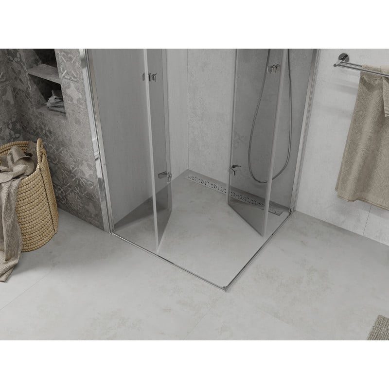 Mexen Lima Duo cabine de douche pliante 90 x 90 cm, transparent, chrome - 856-090-090-02-00