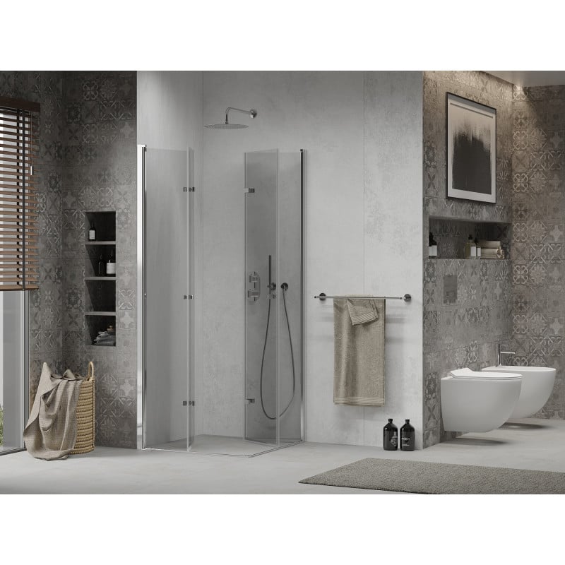 Mexen Lima Duo cabine de douche pliante 100 x 100 cm, transparent, chrome - 856-100-100-02-00
