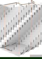 Mexen Kioto-F paroi de douche à l'italienne avec cadre 115 x 80 cm, transparent 8 mm, or rose - 800-115-202-04-60-080