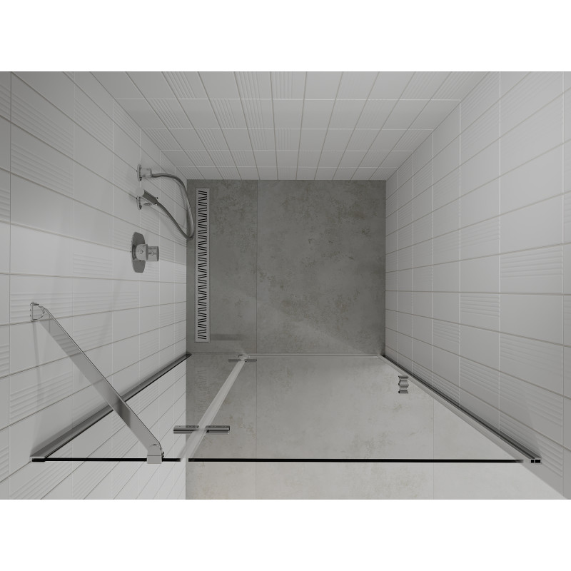 Mexen Roma porte de douche battante 80 cm, transparente, chrome - 854-080-000-01-00