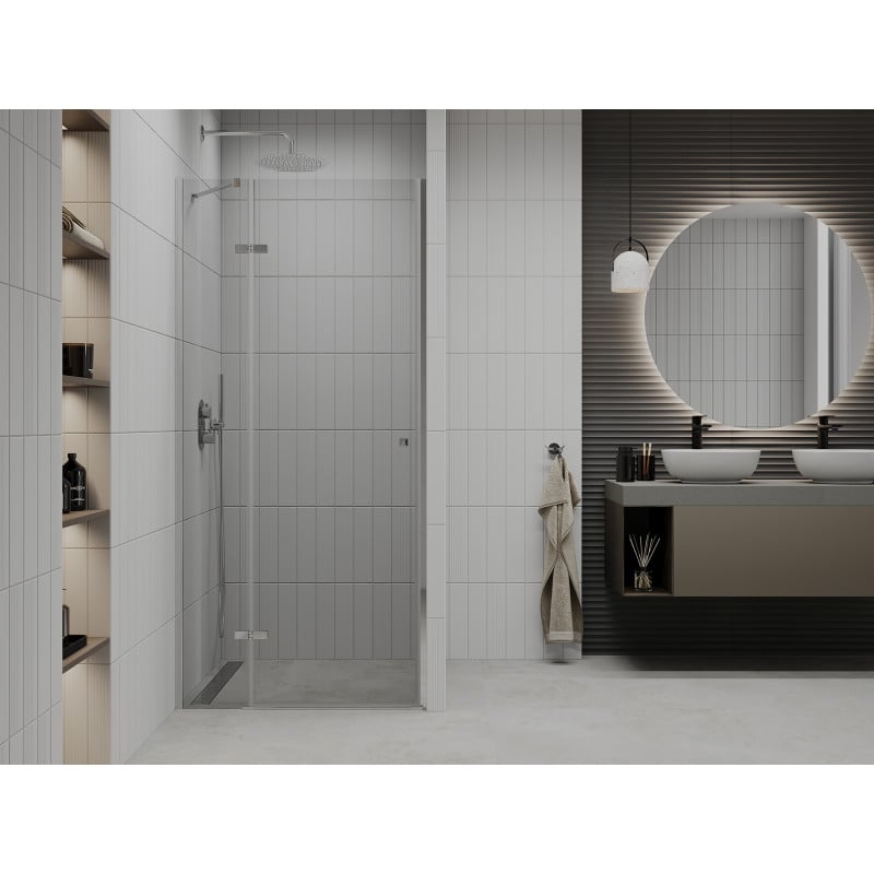 Mexen Roma porte de douche battante 90 cm, transparent, chrome - 854-090-000-01-00