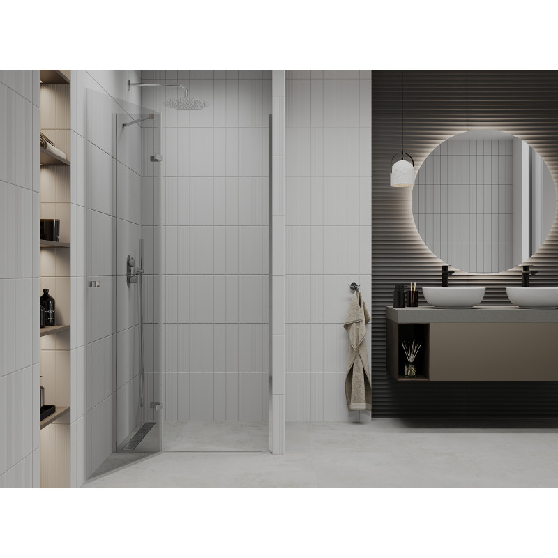 Mexen Roma porte de douche pivotante 95 cm, transparent, chromé - 854-095-000-01-00