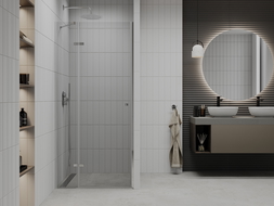 Mexen Roma porte de douche battante 95 cm, transparent, chrome - 854-095-000-01-00