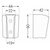 Mexen support de douche, Graphite - 79352-66