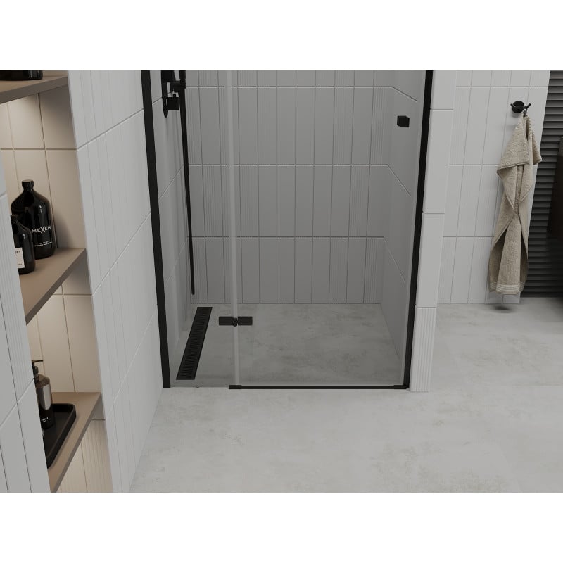 Mexen Roma porte de douche pivotante 70 cm, transparent, noir - 854-070-000-70-00