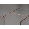Mexen Kioto-F Paroi de douche Walk-in avec cadre 180 x 115 cm, transparent 8 mm, cuivre brossé - 800-180-202-04-65-115