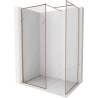 Mexen Kioto-F Paroi de douche Walk-in avec cadre 180 x 115 cm, transparent 8 mm, cuivre brossé - 800-180-202-04-65-115