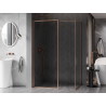 Mexen Kioto-F Paroi de douche Walk-in avec cadre 180 x 115 cm, transparent 8 mm, cuivre brossé - 800-180-202-04-65-115