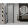 Porte de douche pivotante Mexen Roma 90 cm, transparent, noir - 854-090-000-70-00