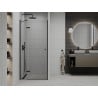 Mexen Roma porte de douche pivotante 90 cm, transparente, noire - 854-090-000-70-00