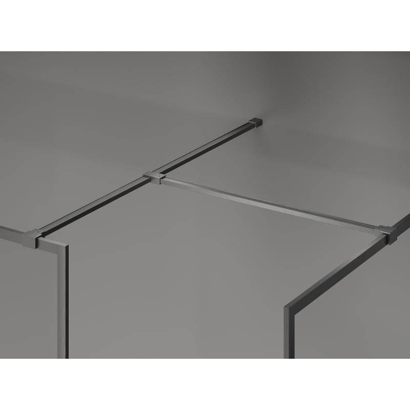 Mexen Kioto-F Paroi de douche Walk-in avec cadre 110 x 75 cm, transparent 8 mm, gris canon brossé - 800-110-202-04-66-075