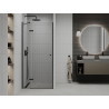 Mexen Roma porte de douche pivotante 120 cm, transparente, noire - 854-120-000-70-00