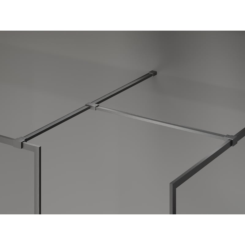 Mexen Kioto-F Paroi de douche Walk-in avec cadre 180 x 80 cm, transparent 8 mm, gris canon brossé - 800-180-202-04-66-080