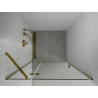 Mexen Roma porte de douche pivotante 80 cm, transparente, dorée - 854-080-000-50-00