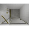Mexen Roma porte de douche pivotante 120 cm, transparentes, dorées - 854-120-000-50-00
