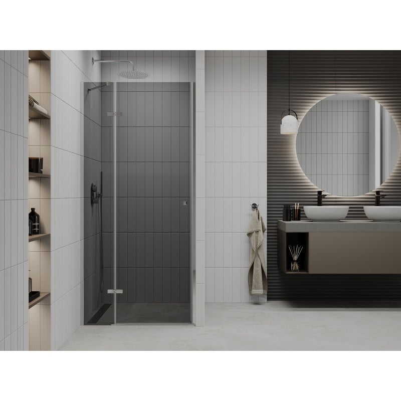 Mexen Roma porte de douche pivotante 80 cm, graphite, chrome - 854-080-000-01-40