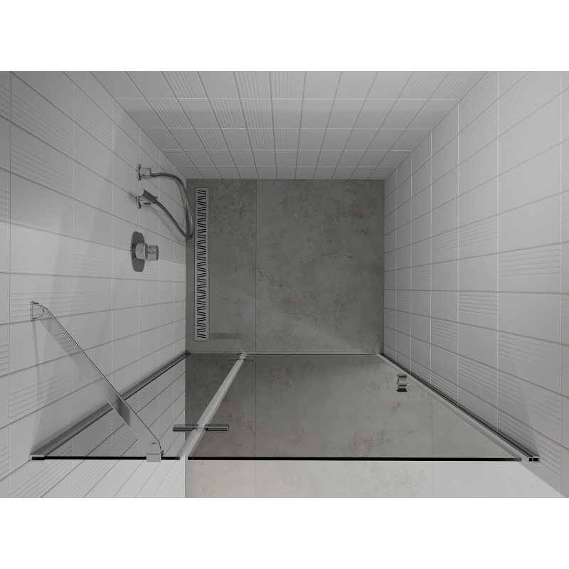 Mexen Roma porte de douche pivotante 90 cm, graphite, chrome - 854-090-000-01-40