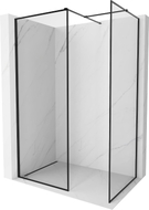 Mexen Kioto-F Mur de douche Walk-in avec cadre 130 x 115 cm, transparent 8 mm, noir - 800-130-202-04-70-115