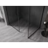 Mexen Kioto-F Mur de douche Walk-in avec cadre 130 x 115 cm, transparent 8 mm, noir - 800-130-202-04-70-115