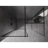 Mexen Kioto-F Mur de douche Walk-in avec cadre 130 x 115 cm, transparent 8 mm, noir - 800-130-202-04-70-115