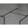 Mexen Kioto-F Mur de douche Walk-in avec cadre 130 x 115 cm, transparent 8 mm, noir - 800-130-202-04-70-115