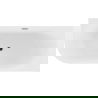 Mexen Gia baignoire autoportante d'angle rainurée droite 150 x 75 cm, blanc brillant, trop-plein noir - 52701507500P-70