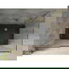 Mexen Omega cabine de douche coulissante 100 x 90 cm, transparent, dorée + receveur plat, noir - 825-100-090-50-00-4070G